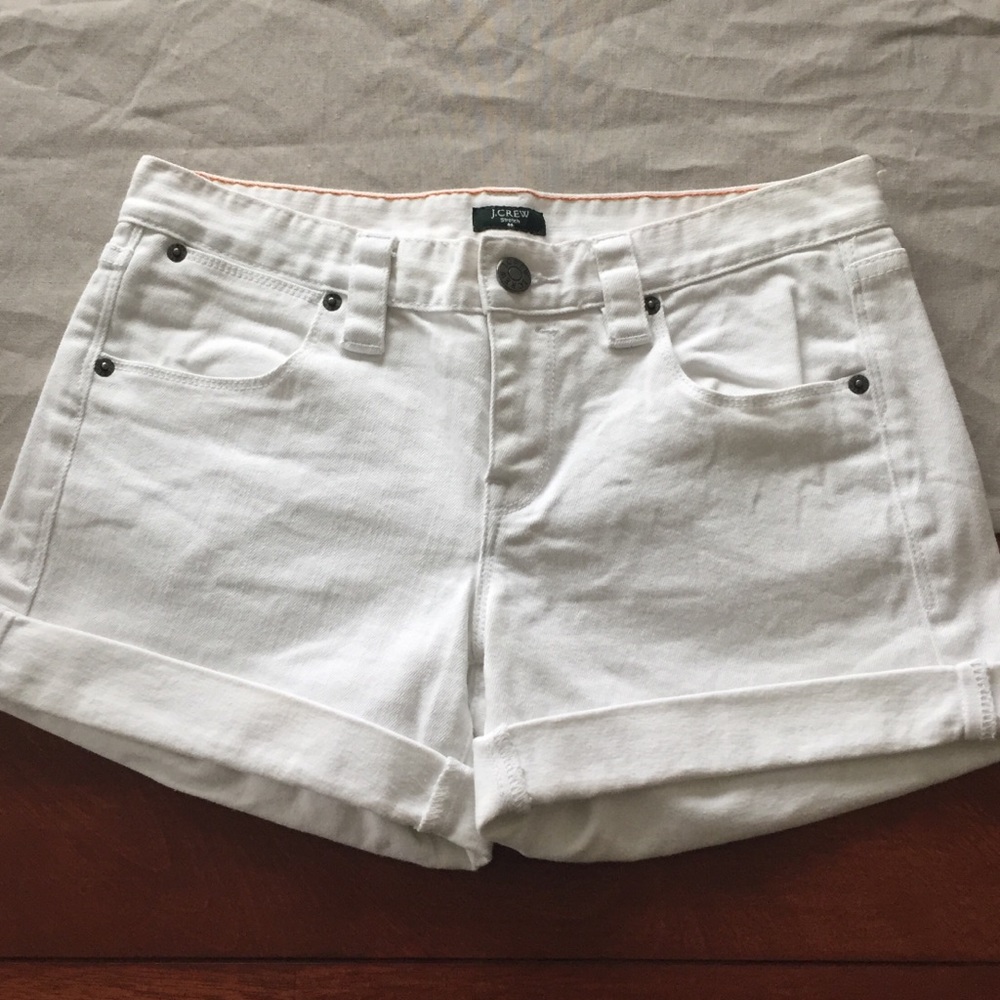 J. Crew white denim shorts